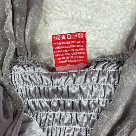 Dislay Paris flirty chiffon smocked back ruffled cocktail party dress, small - Picture 8 of 8